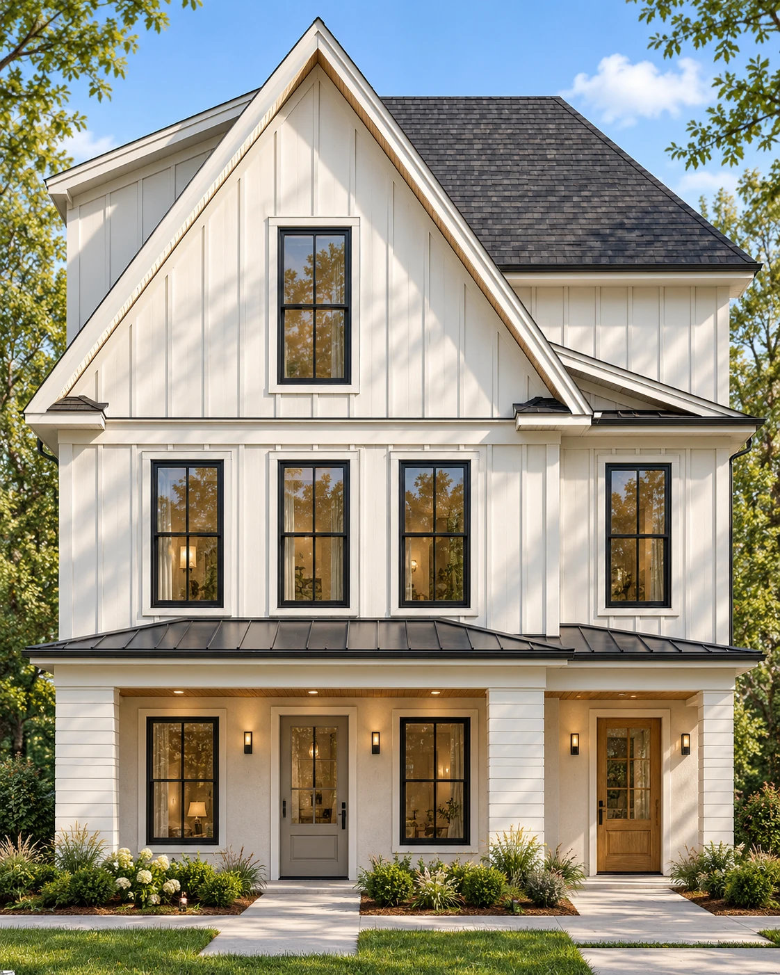 9 Cotton Street — conceptual front rendering in warm white and charcoal