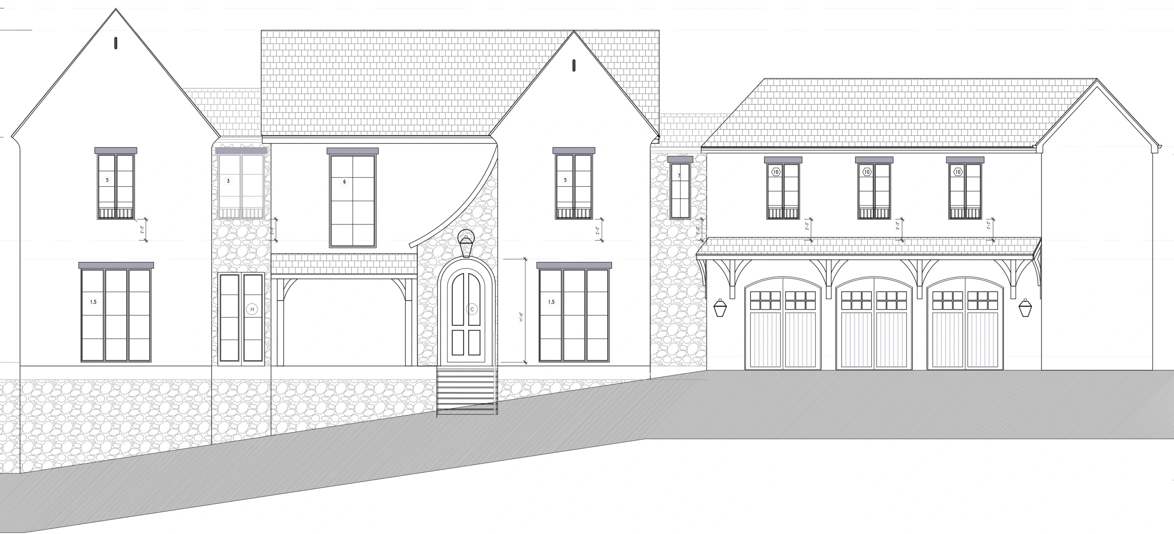 219 Luberon Lane proposed front elevation