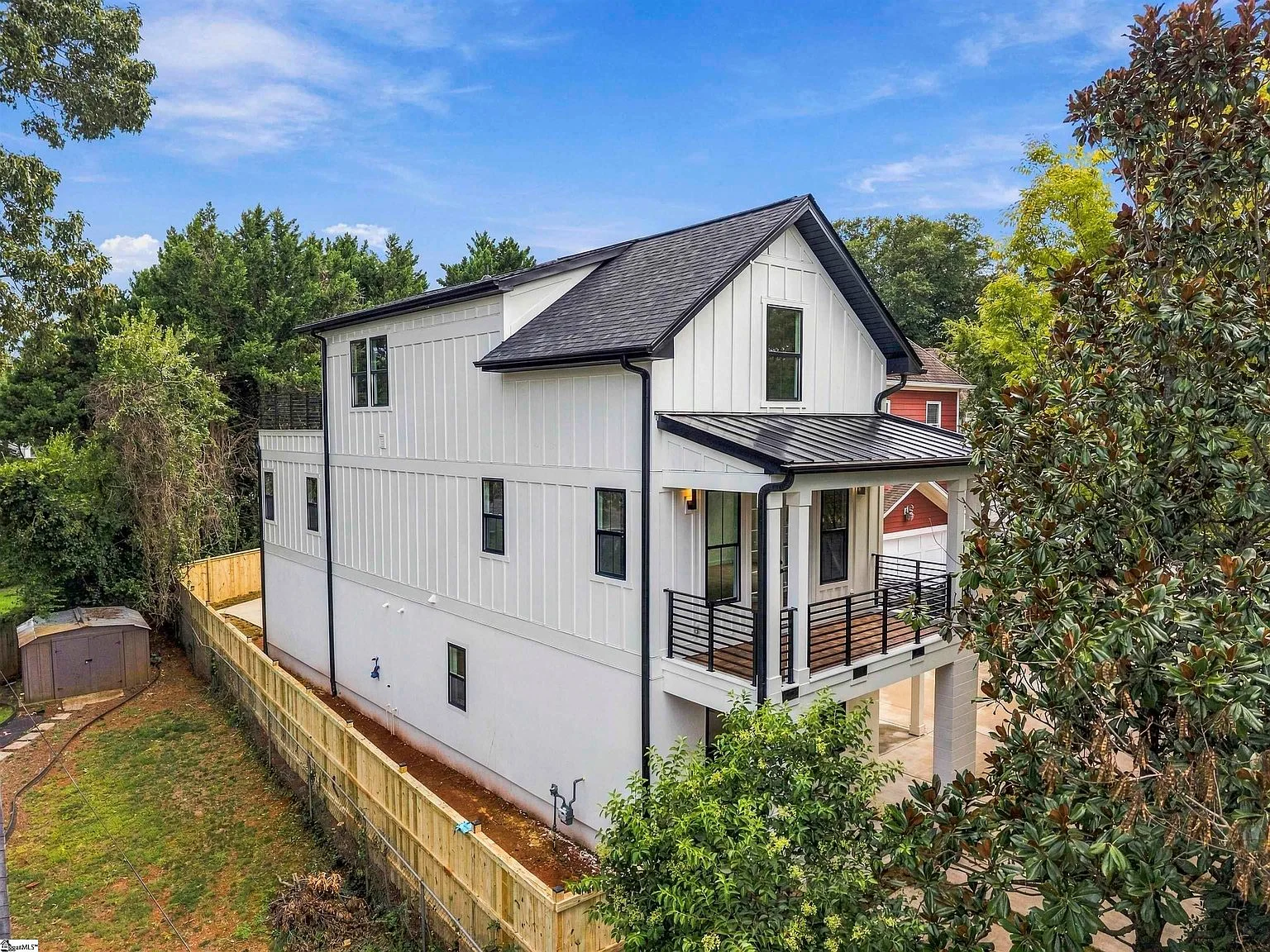 Elevated view of the Rutherford residence, a New Wave Builders project