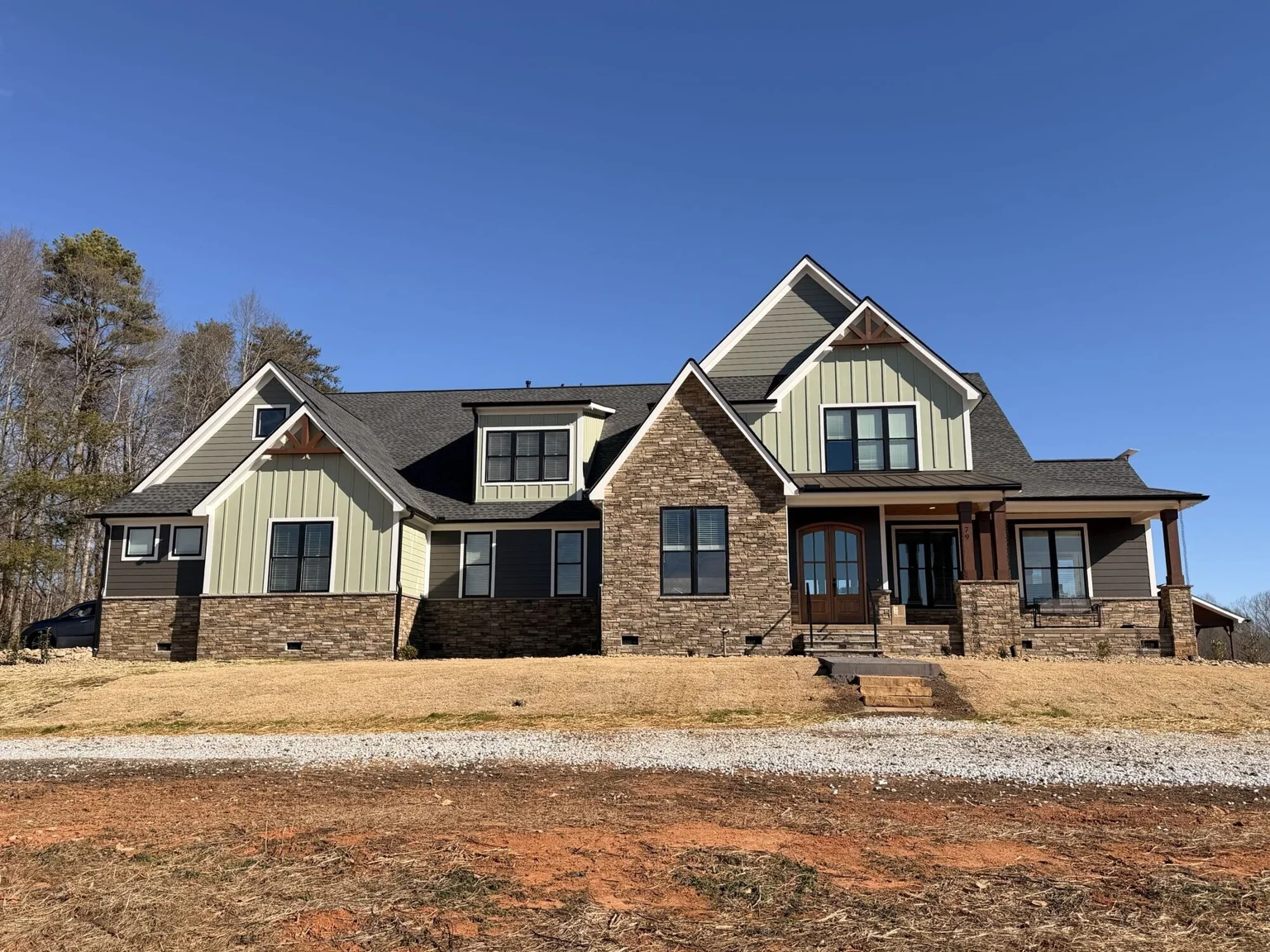 Front elevation of the Marietta residence